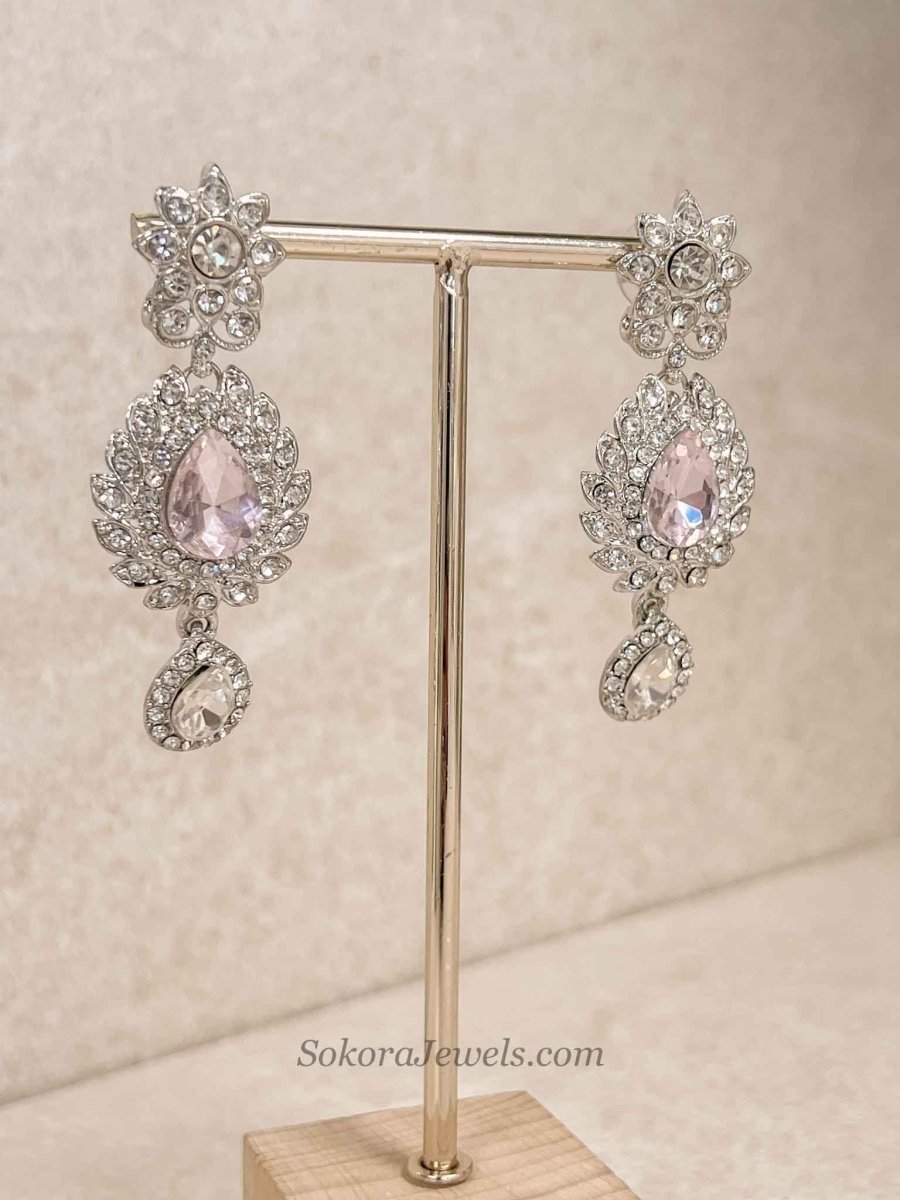 Simran Silver Base Necklace Set - SOKORA JEWELSSimran Silver Base Necklace SetNECKLACE SETS