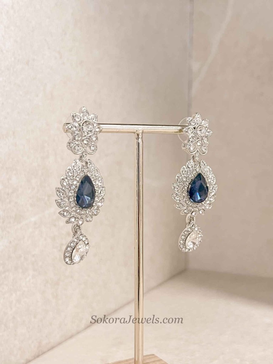 Simran Silver Base Necklace Set - SOKORA JEWELSSimran Silver Base Necklace SetNECKLACE SETS