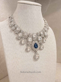 Simran Silver Base Necklace Set - SOKORA JEWELSSimran Silver Base Necklace SetNECKLACE SETS