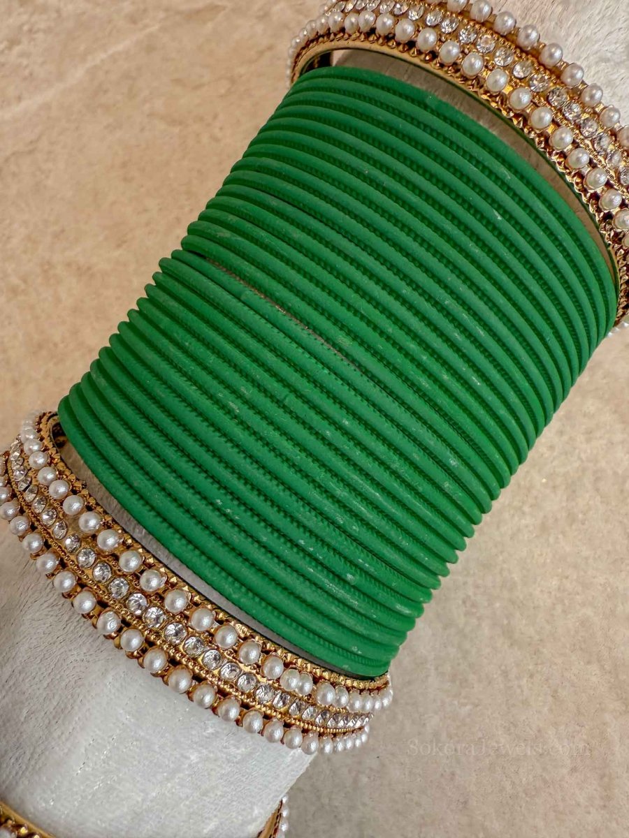 (Slightly Imperfect) 2.10 Green set - SOKORA JEWELS(Slightly Imperfect) 2.10 Green setBANGLES