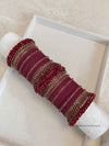 (Slightly Imperfect) 2.10 Maroon Bangle set - SOKORA JEWELS(Slightly Imperfect) 2.10 Maroon Bangle setBANGLES