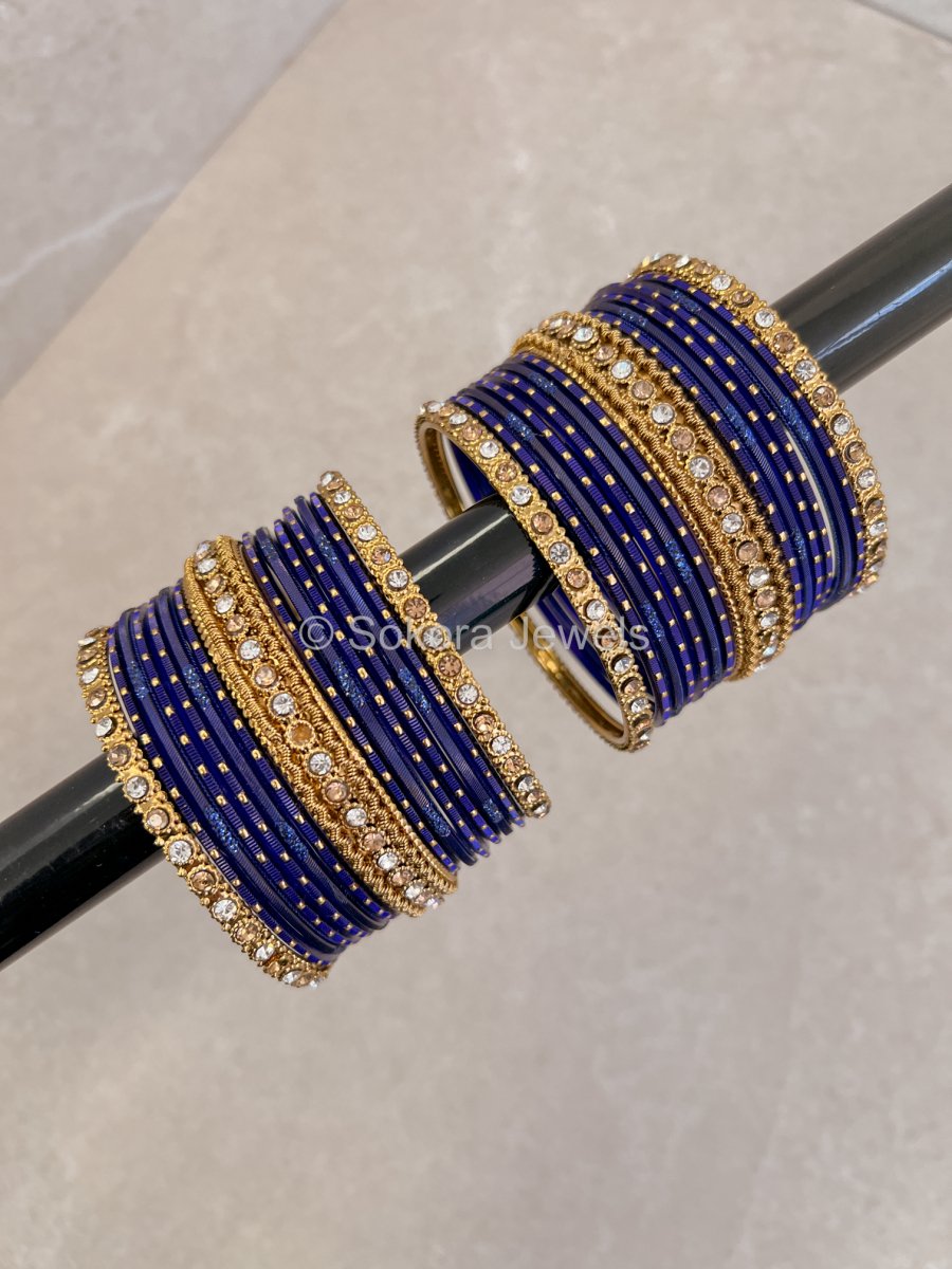 (Slightly Imperfect) 2.10 Navy Bangle set - SOKORA JEWELS(Slightly Imperfect) 2.10 Navy Bangle setBANGLES