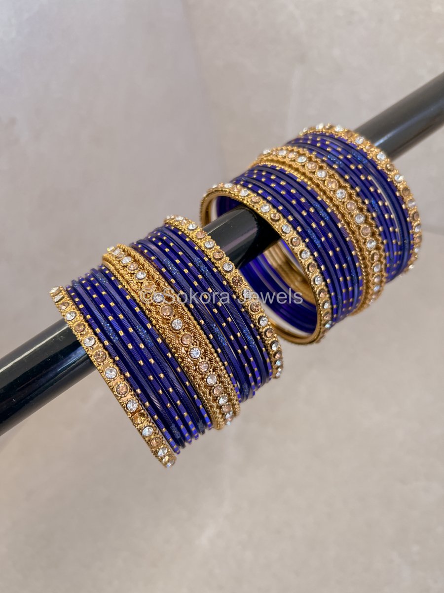 (Slightly Imperfect) 2.10 Navy Bangle set - SOKORA JEWELS(Slightly Imperfect) 2.10 Navy Bangle setBANGLES