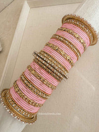 Slightly Imperfect: 2.4 Clearance Peachy Pink Bangle set - SOKORA JEWELSSlightly Imperfect: 2.4 Clearance Peachy Pink Bangle setBANGLES