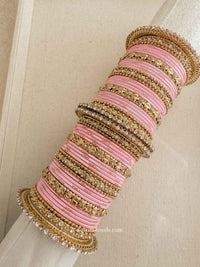 Slightly Imperfect: 2.4 Clearance Peachy Pink Bangle set - SOKORA JEWELSSlightly Imperfect: 2.4 Clearance Peachy Pink Bangle setBANGLES