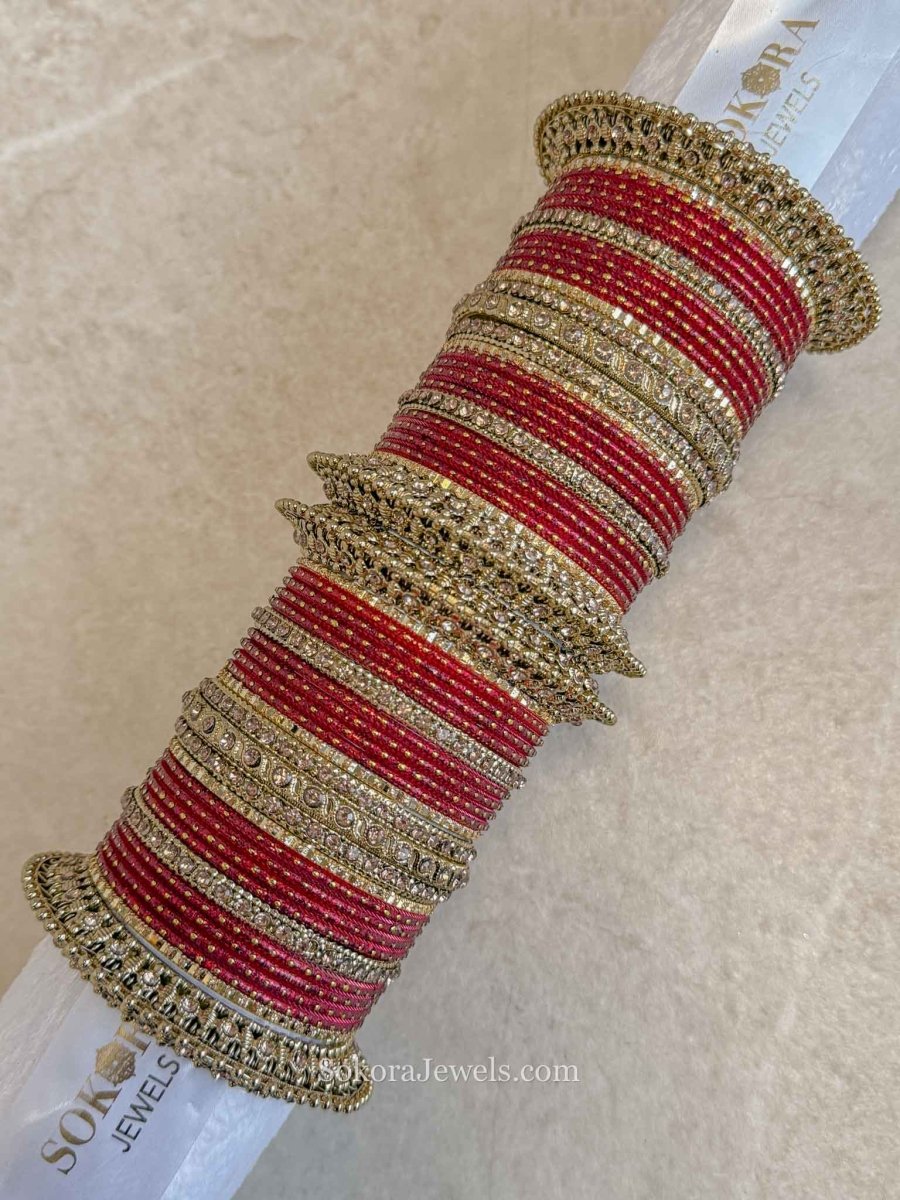 (Slightly Imperfect) 2.4 Dark Red set - SOKORA JEWELS(Slightly Imperfect) 2.4 Dark Red setBANGLES