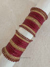Slightly Imperfect: 2.4 Maroon Bangle set - SOKORA JEWELSSlightly Imperfect: 2.4 Maroon Bangle setBANGLES