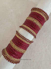 Slightly Imperfect: 2.4 Maroon Bangle set - SOKORA JEWELSSlightly Imperfect: 2.4 Maroon Bangle setBANGLES