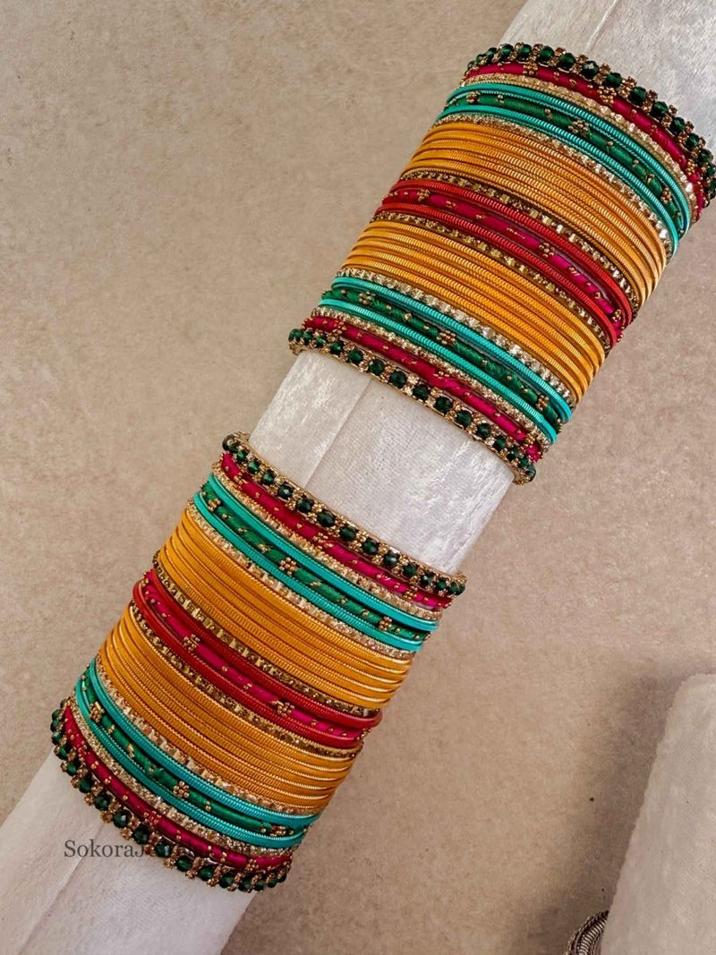 Slightly Imperfect: 2.4 Multicolour Bangle set - SOKORA JEWELSSlightly Imperfect: 2.4 Multicolour Bangle setBANGLES