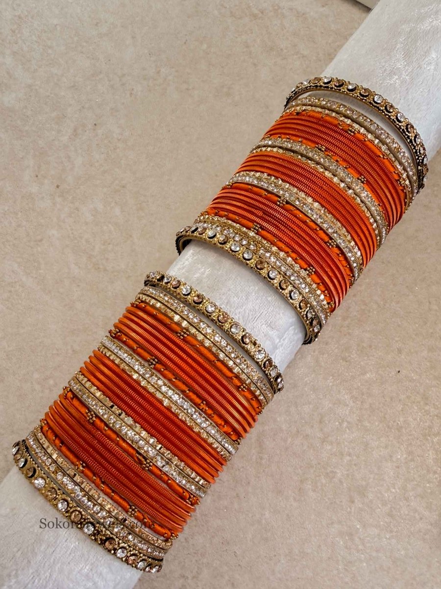 (Slightly Imperfect) 2.4 Orange set - SOKORA JEWELS(Slightly Imperfect) 2.4 Orange setBANGLES