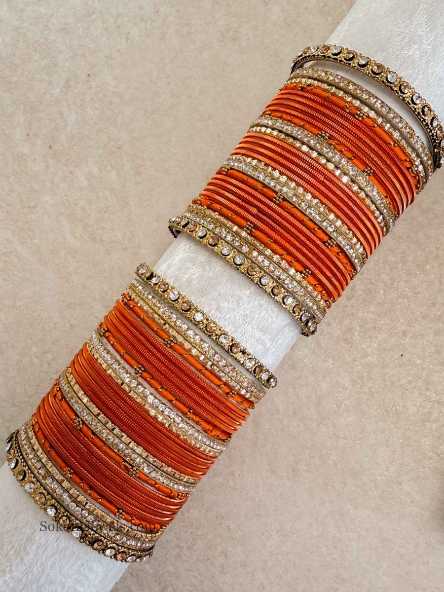 (Slightly Imperfect) 2.4 Orange set - SOKORA JEWELS(Slightly Imperfect) 2.4 Orange setBANGLES