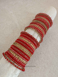 Slightly Imperfect 2.4 Red Clearance Bangle Set - SOKORA JEWELSSlightly Imperfect 2.4 Red Clearance Bangle SetBANGLES