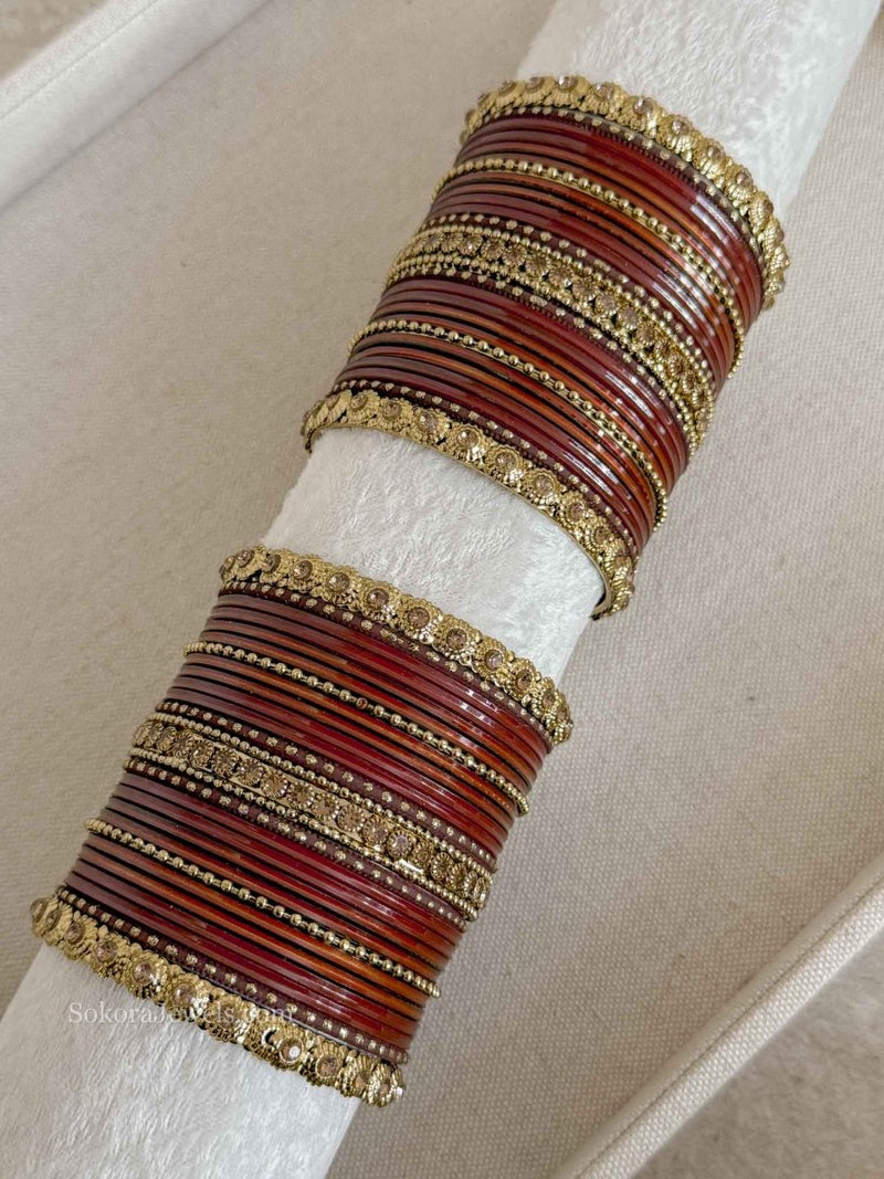 Slightly Imperfect: 2.6 Brown bangle set - SOKORA JEWELSSlightly Imperfect: 2.6 Brown bangle setBANGLES
