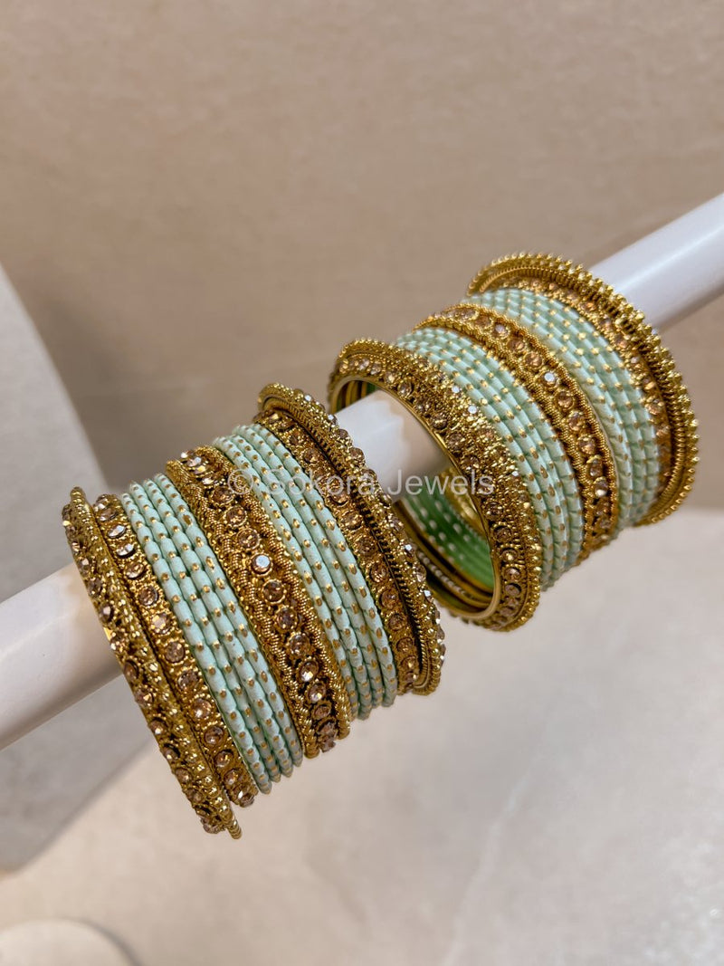 (Slightly Imperfect) 2.6 Clearance Bangle set Mint - SOKORA JEWELS(Slightly Imperfect) 2.6 Clearance Bangle set MintBANGLES