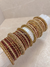 (Slightly Imperfect) 2.8 Burgundy Bangle set - SOKORA JEWELS(Slightly Imperfect) 2.8 Burgundy Bangle setBANGLES