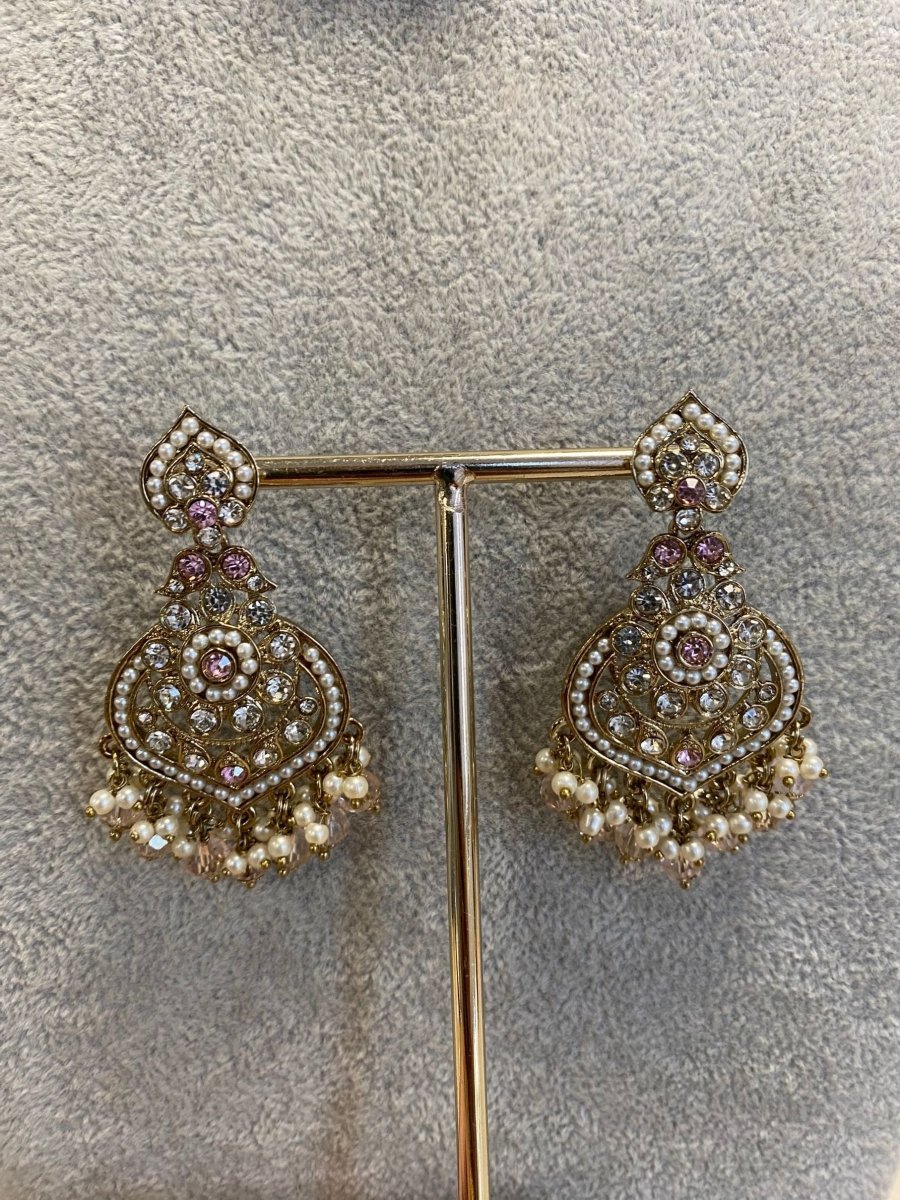 SLIGHTLY IMPERFECT: Afshah Necklace Set - Pink - SOKORA JEWELSSLIGHTLY IMPERFECT: Afshah Necklace Set - Pink