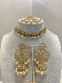 SLIGHTLY IMPERFECT: Antique Gold Choker Set - Golden - SOKORA JEWELSSLIGHTLY IMPERFECT: Antique Gold Choker Set - Golden