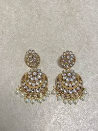 (Slightly Imperfect) Antique Gold Drop Earrings - Clear - SOKORA JEWELS(Slightly Imperfect) Antique Gold Drop Earrings - Clear