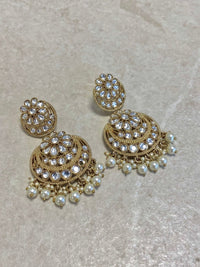 (Slightly Imperfect) Antique Gold Drop Earrings - Clear - SOKORA JEWELS(Slightly Imperfect) Antique Gold Drop Earrings - Clear