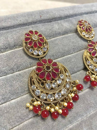 Slightly Imperfect: Antique Gold Earrings - Ruby - SOKORA JEWELSSlightly Imperfect: Antique Gold Earrings - Ruby