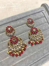 Slightly Imperfect: Antique Gold Earrings - Ruby - SOKORA JEWELSSlightly Imperfect: Antique Gold Earrings - Ruby
