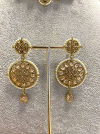 SLIGHTLY IMPERFECT: Antique Gold Necklace Set - Champagne/Pearl - SOKORA JEWELSSLIGHTLY IMPERFECT: Antique Gold Necklace Set - Champagne/PearlNECKLACE SETS