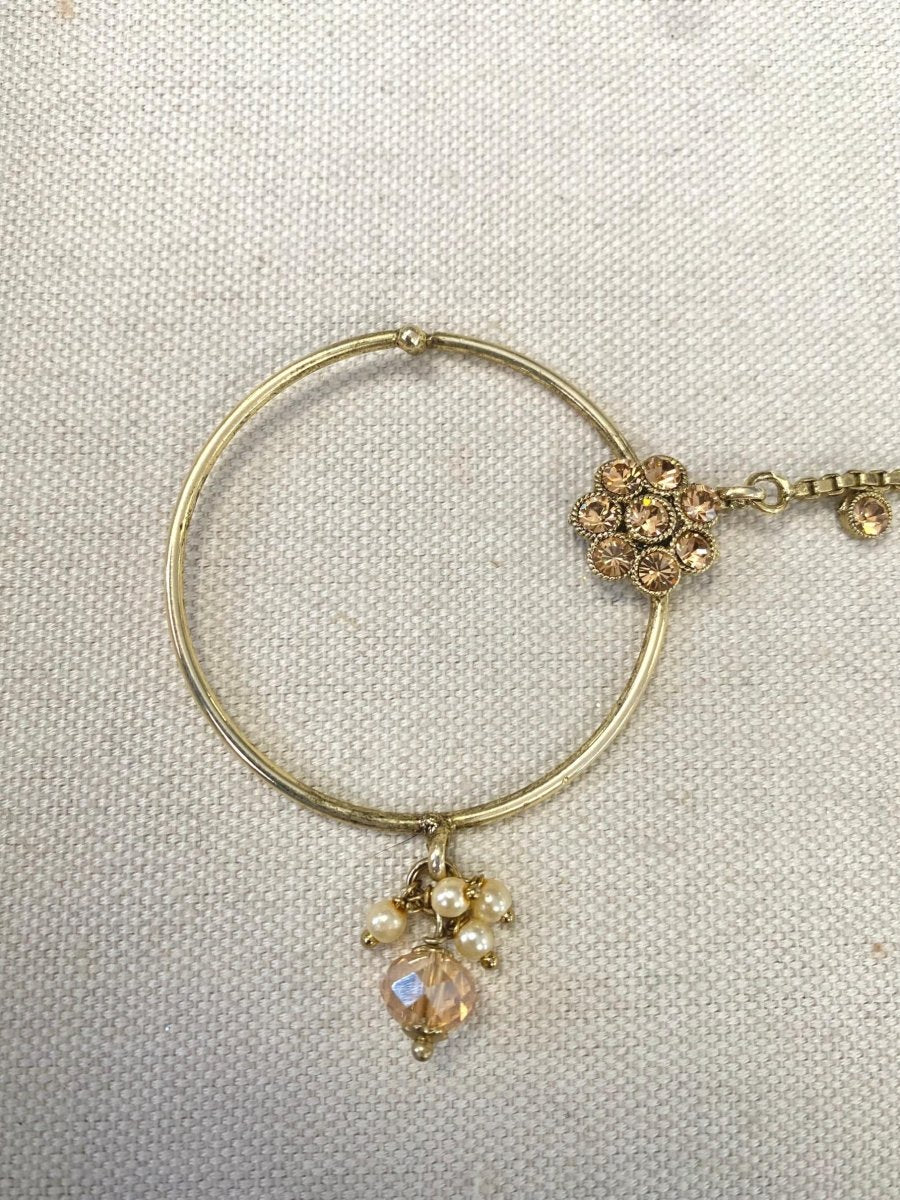 SLIGHTLY IMPERFECT: Antique Gold Nose Ring - Golden (Slide Type) - SOKORA JEWELSSLIGHTLY IMPERFECT: Antique Gold Nose Ring - Golden (Slide Type)