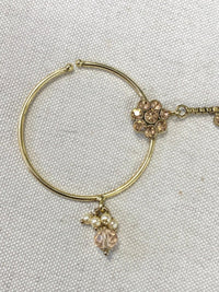 SLIGHTLY IMPERFECT: Antique Gold Nose Ring - Golden (Slide Type) - SOKORA JEWELSSLIGHTLY IMPERFECT: Antique Gold Nose Ring - Golden (Slide Type)