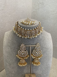 SLIGHTLY IMPERFECT: Bright Gold Choker set - SOKORA JEWELSSLIGHTLY IMPERFECT: Bright Gold Choker setChoker Sets