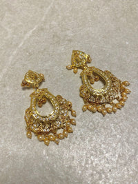 SLIGHTLY IMPERFECT: Bright Gold Drop Earrings - Green - SOKORA JEWELSSLIGHTLY IMPERFECT: Bright Gold Drop Earrings - Green