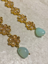 SLIGHTLY IMPERFECT: Bright Gold Drop Earrings - Sea Green - SOKORA JEWELSSLIGHTLY IMPERFECT: Bright Gold Drop Earrings - Sea Green