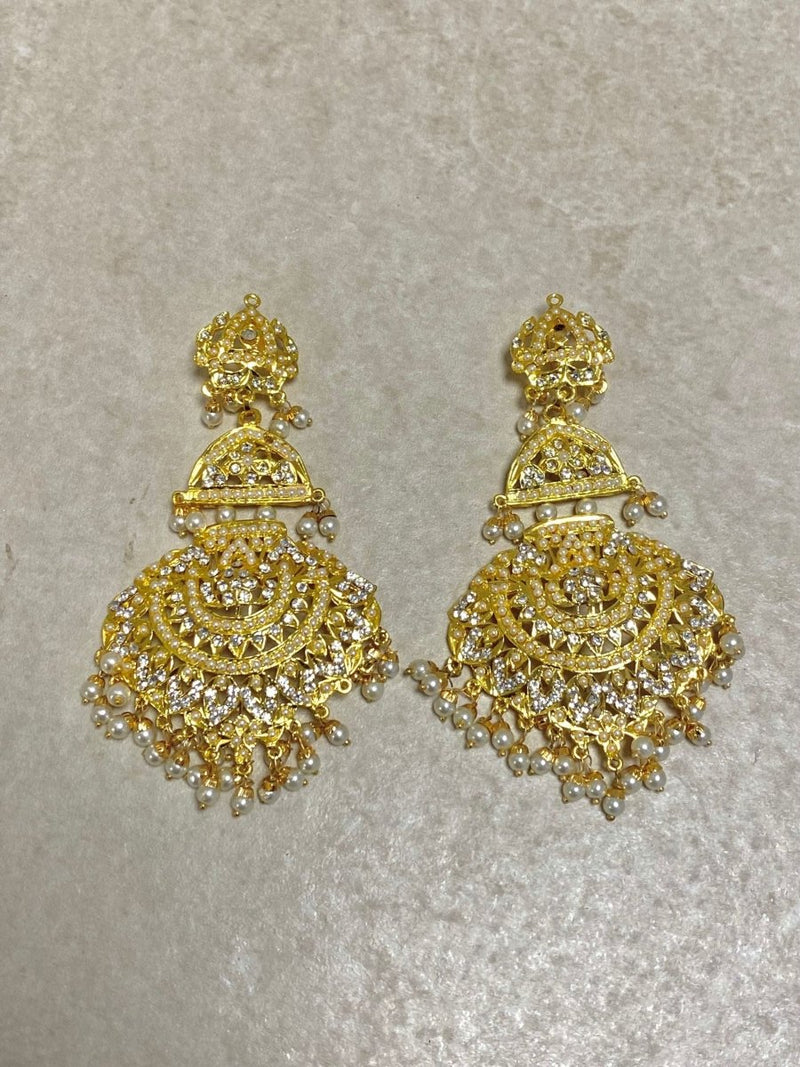 SLIGHTLY IMPERFECT: Bright Gold Earrings - Pearl - SOKORA JEWELSSLIGHTLY IMPERFECT: Bright Gold Earrings - Pearl