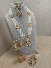 SLIGHTLY IMPERFECT: Bright Gold Mala & Choker Set - Pearl - SOKORA JEWELSSLIGHTLY IMPERFECT: Bright Gold Mala & Choker Set - Pearl