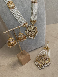 SLIGHTLY IMPERFECT: Bright Gold Mala & Choker Set - Pearl - SOKORA JEWELSSLIGHTLY IMPERFECT: Bright Gold Mala & Choker Set - Pearl