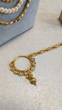 SLIGHTLY IMPERFECT: Bright Gold Mala Set - Pearl - SOKORA JEWELSSLIGHTLY IMPERFECT: Bright Gold Mala Set - Pearl