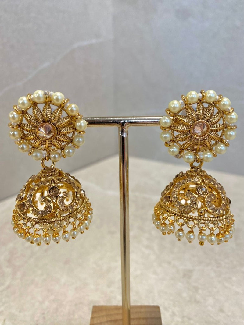 SLIGHTLY IMPERFECT: Jhumka Earrings - SOKORA JEWELSSLIGHTLY IMPERFECT: Jhumka Earrings