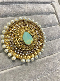 SLIGHTLY IMPERFECT: Large Antique Gold Tops - Mint - SOKORA JEWELSSLIGHTLY IMPERFECT: Large Antique Gold Tops - Mintstuds and tops