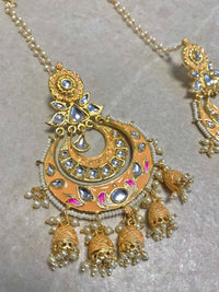 SLIGHTLY IMPERFECT: Large Statement Earrings - Peach - SOKORA JEWELSSLIGHTLY IMPERFECT: Large Statement Earrings - Peach