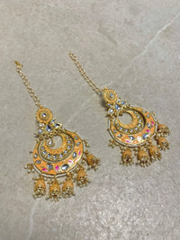 SLIGHTLY IMPERFECT: Large Statement Earrings - Peach - SOKORA JEWELSSLIGHTLY IMPERFECT: Large Statement Earrings - Peach