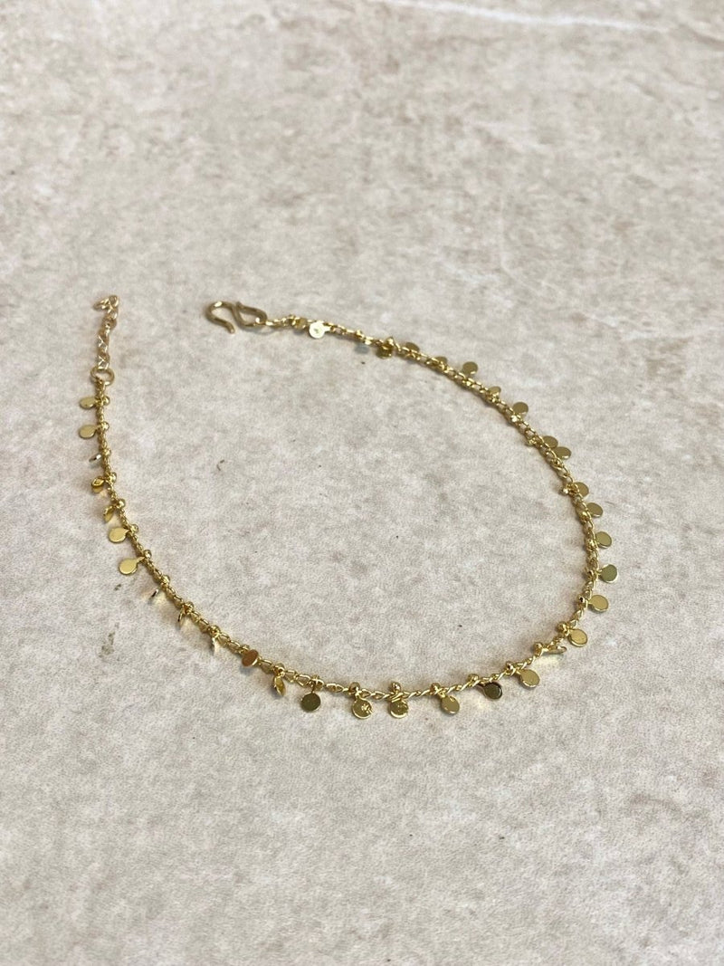 SLIGHTLY IMPERFECT: Liyana Golden Anklet - SOKORA JEWELSSLIGHTLY IMPERFECT: Liyana Golden Anklet