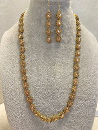 SLIGHTLY IMPERFECT: Long Necklace Set - Golden - SOKORA JEWELSSLIGHTLY IMPERFECT: Long Necklace Set - GoldenNECKLACE SETS