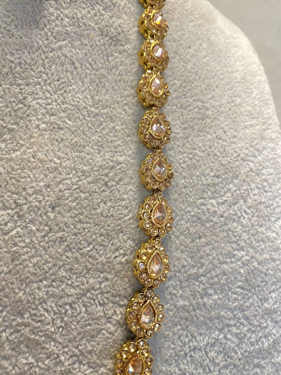 SLIGHTLY IMPERFECT: Long Necklace Set - Golden - SOKORA JEWELSSLIGHTLY IMPERFECT: Long Necklace Set - GoldenNECKLACE SETS