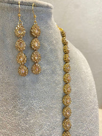 SLIGHTLY IMPERFECT: Long Necklace Set - Golden - SOKORA JEWELSSLIGHTLY IMPERFECT: Long Necklace Set - GoldenNECKLACE SETS