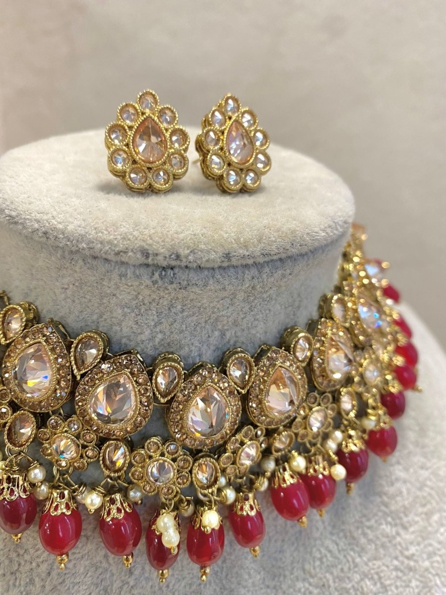 SLIGHTLY IMPERFECT: Ruby Necklace Set - SOKORA JEWELSSLIGHTLY IMPERFECT: Ruby Necklace Setcustom