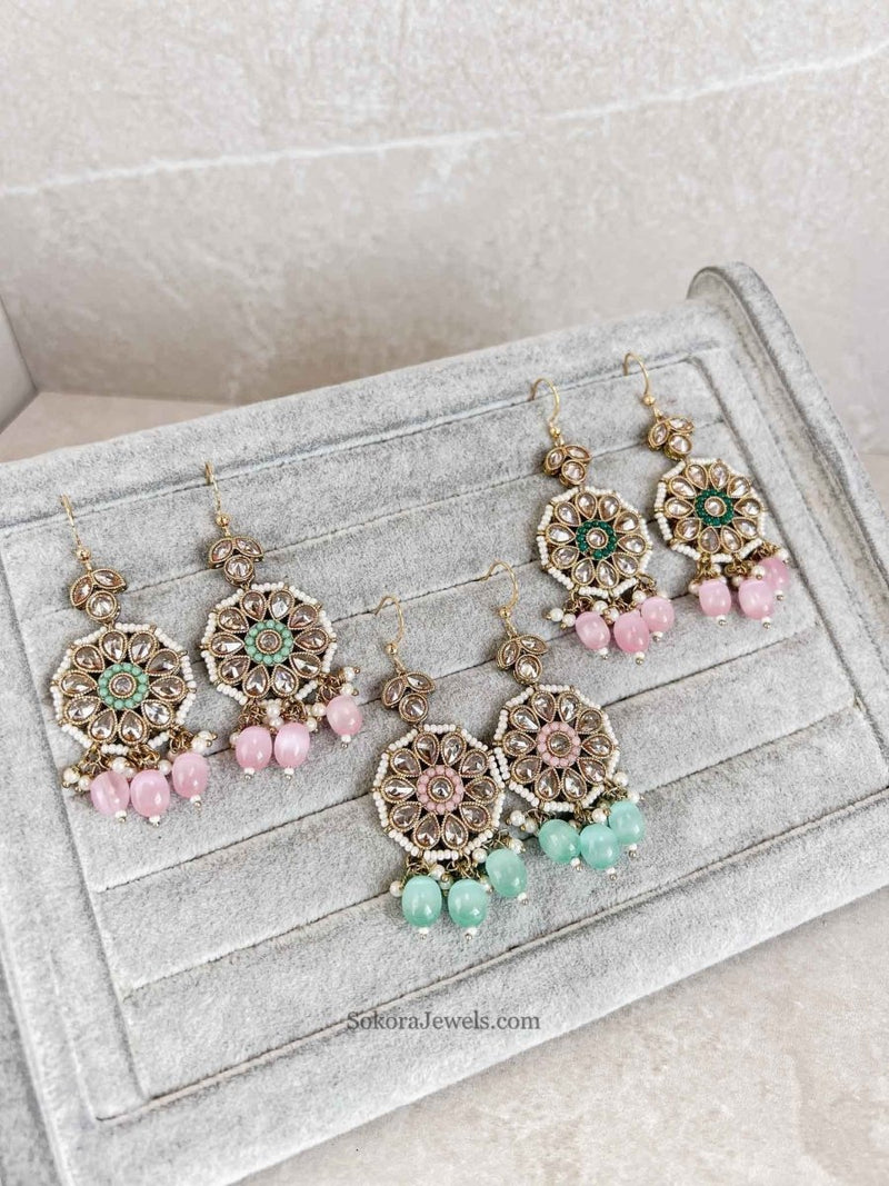 SLIGHTLY IMPERFECT: Rupali Pastel Drop Earrings - 3 Colour Options - SOKORA JEWELSSLIGHTLY IMPERFECT: Rupali Pastel Drop Earrings - 3 Colour Options