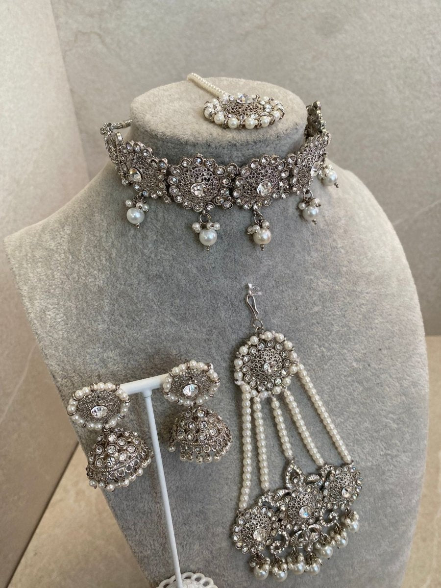 SLIGHTLY IMPERFECT: Silver Choker Set - SOKORA JEWELSSLIGHTLY IMPERFECT: Silver Choker SetChoker Sets