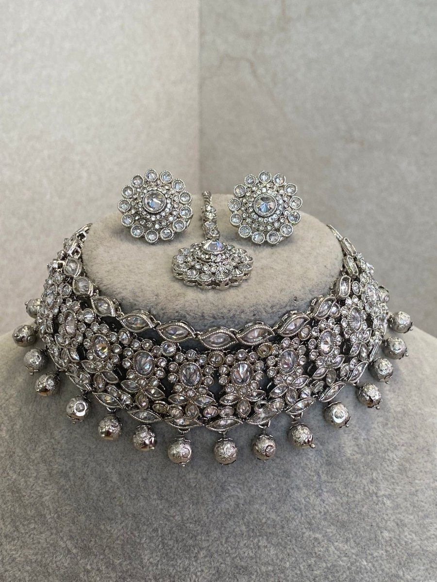 SLIGHTLY IMPERFECT: Silver Choker Set - SOKORA JEWELSSLIGHTLY IMPERFECT: Silver Choker SetChoker Sets