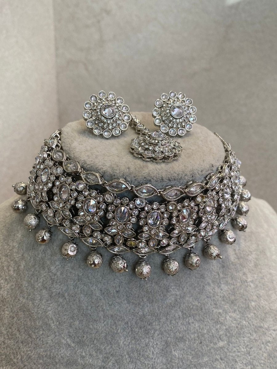 SLIGHTLY IMPERFECT: Silver Choker Set - SOKORA JEWELSSLIGHTLY IMPERFECT: Silver Choker SetChoker Sets