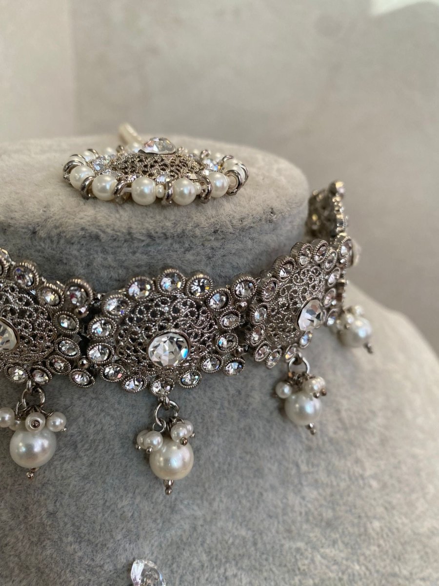 SLIGHTLY IMPERFECT: Silver Choker Set - SOKORA JEWELSSLIGHTLY IMPERFECT: Silver Choker SetChoker Sets