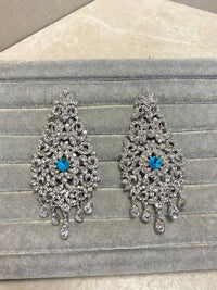 SLIGHTLY IMPERFECT: Silver Crystal Drop Earrings - SOKORA JEWELSSLIGHTLY IMPERFECT: Silver Crystal Drop Earrings